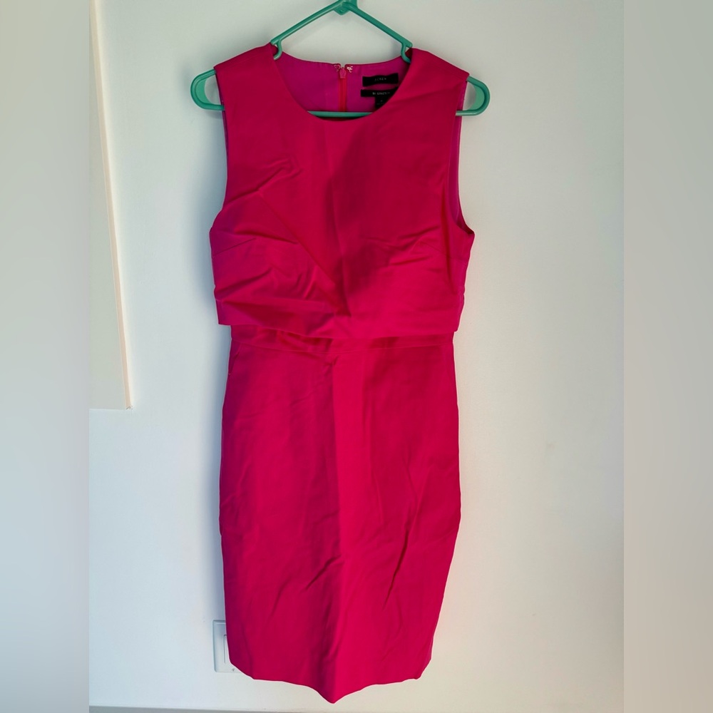 J. Crew sleeveless going-places dress in bi-stretch cotton sz 6 NWT
